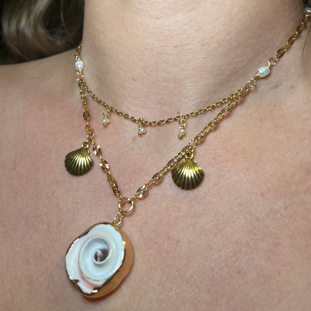 Stella Maris Pearl and Shell Necklace