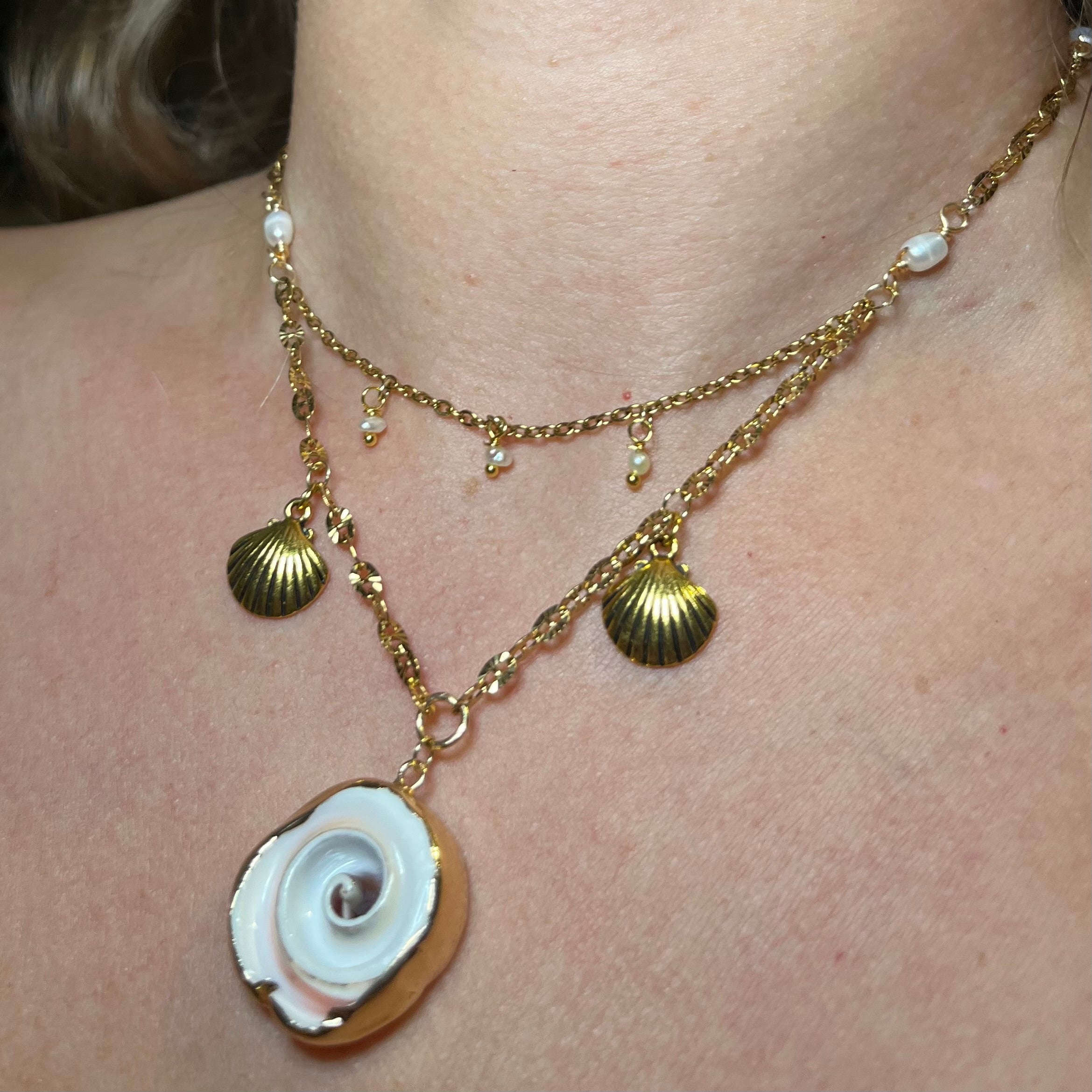 Stella Maris Pearl and Shell Necklace