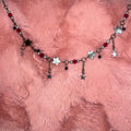 Asymmetric Black, Red and Silver Star Choker Necklace