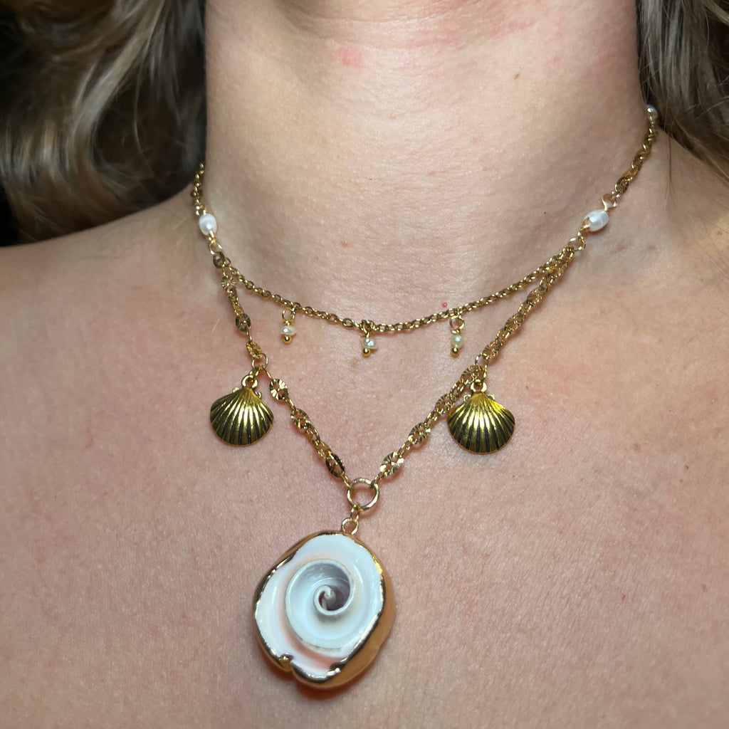 Stella Maris Pearl and Shell Necklace