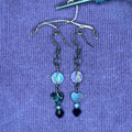 Black Heart Dangle Earrings