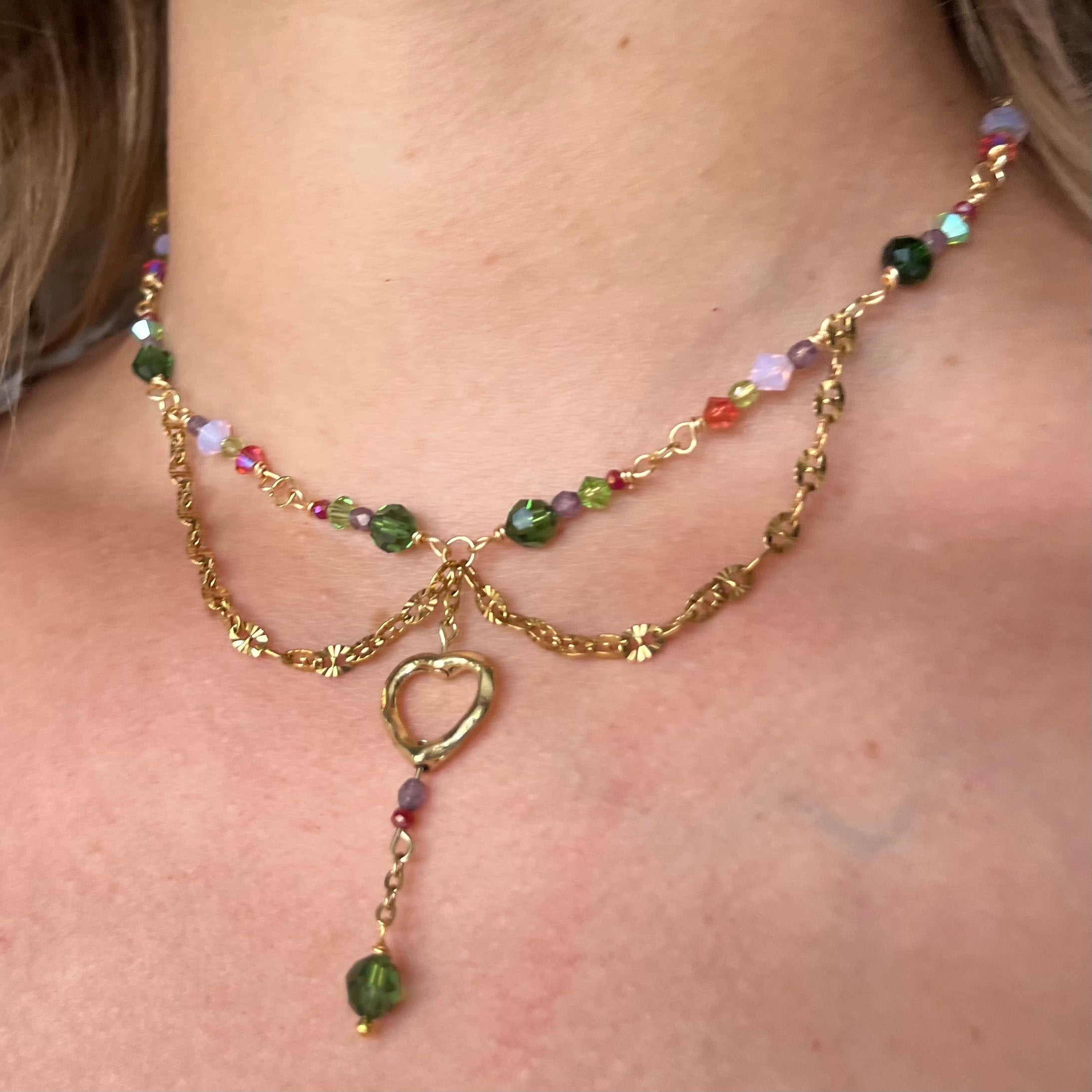 Watermelon Season Heart Necklace