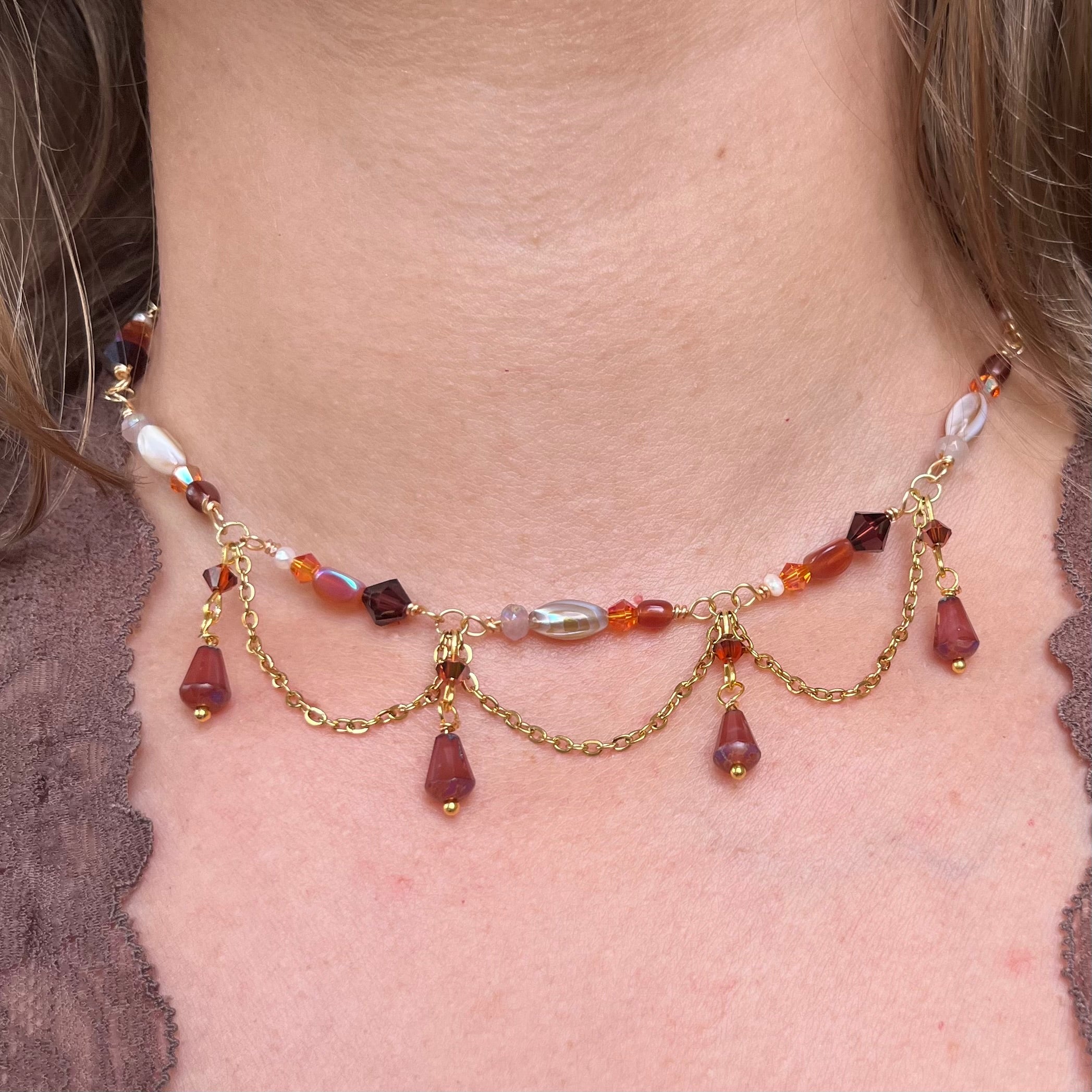 Early Autumn Harvest Choker Necklace