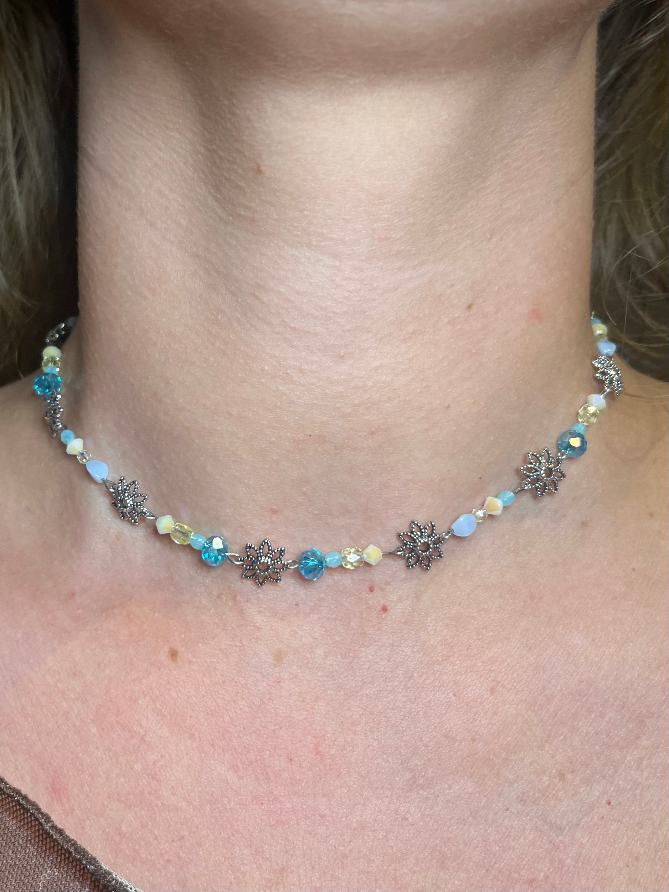 Lagoon Bloom Choker Necklace