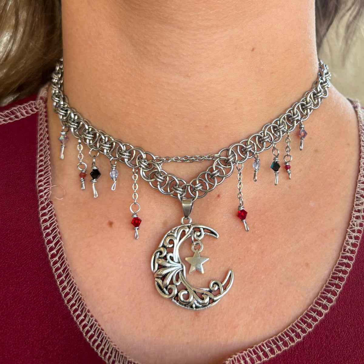 Moody Moon Choker Necklace