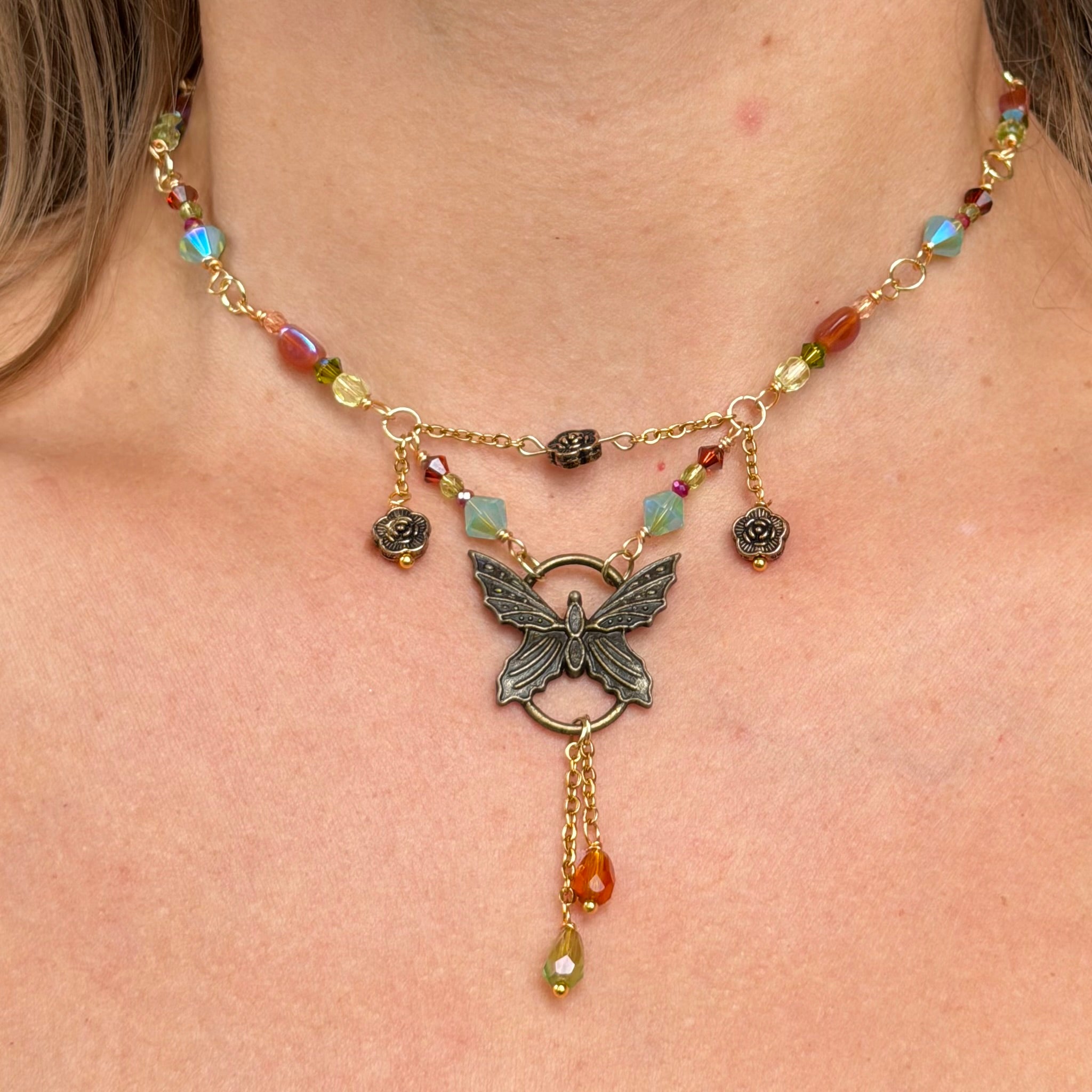 Forest Fairy Flutter Choker Necklace