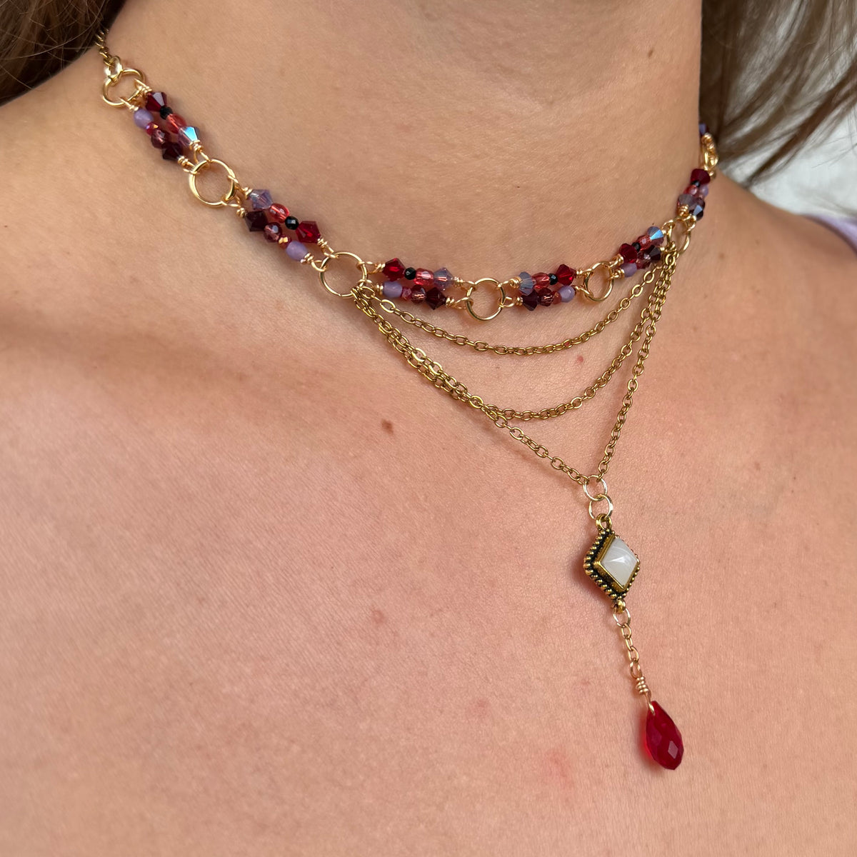 Scarlet Romance Choker Necklace
