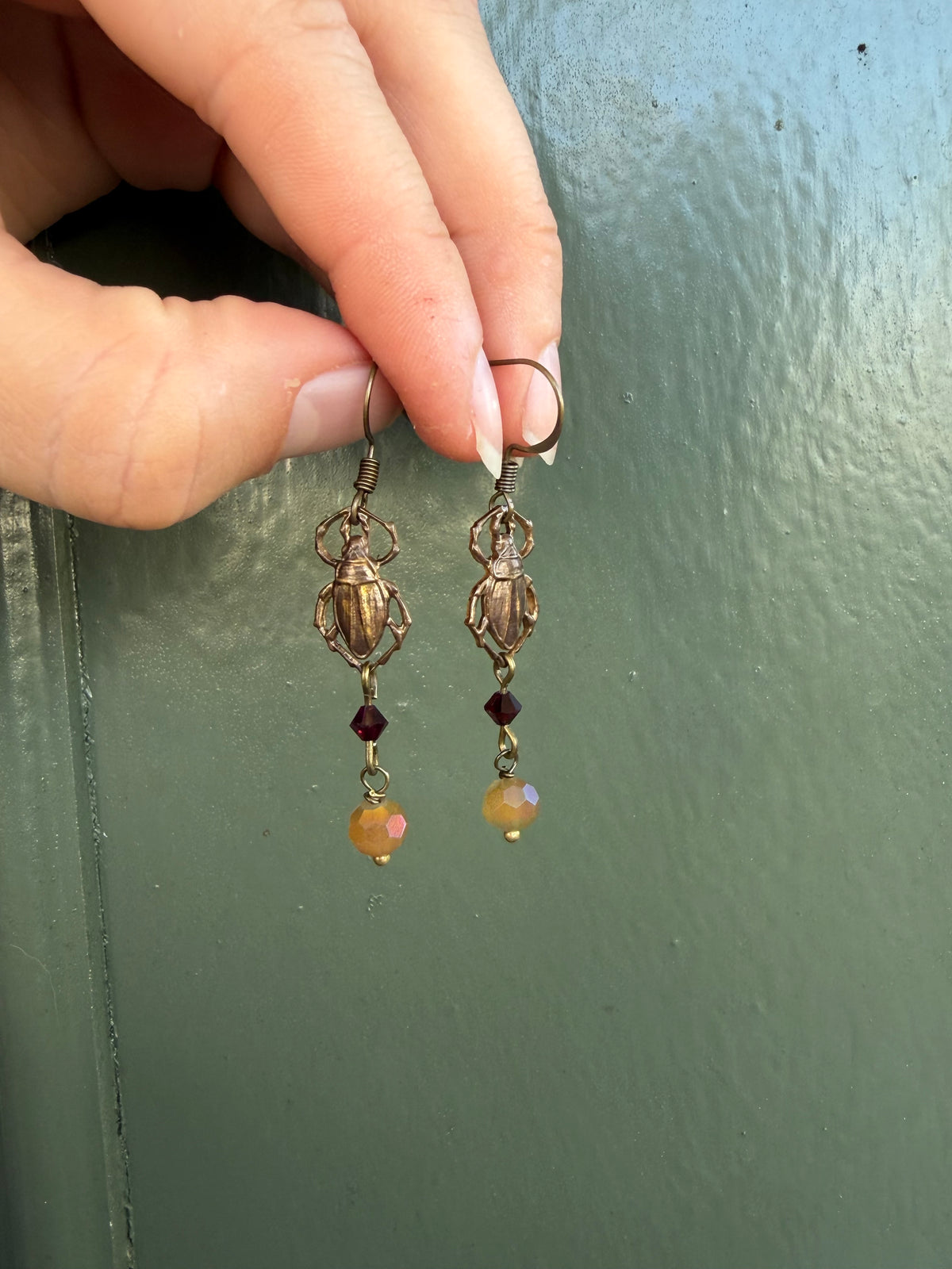 Beetle Dangle Earrings