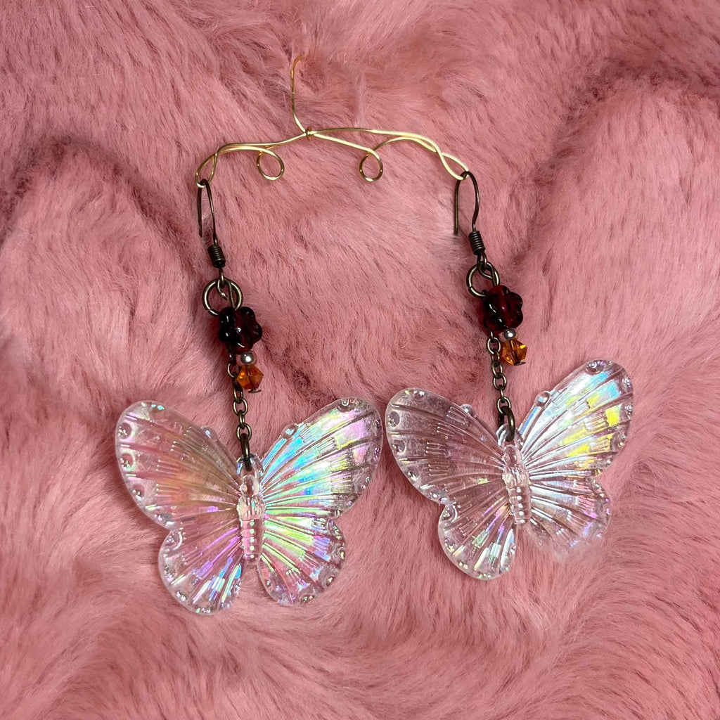 Iridescent Butterfly Dangle earrings