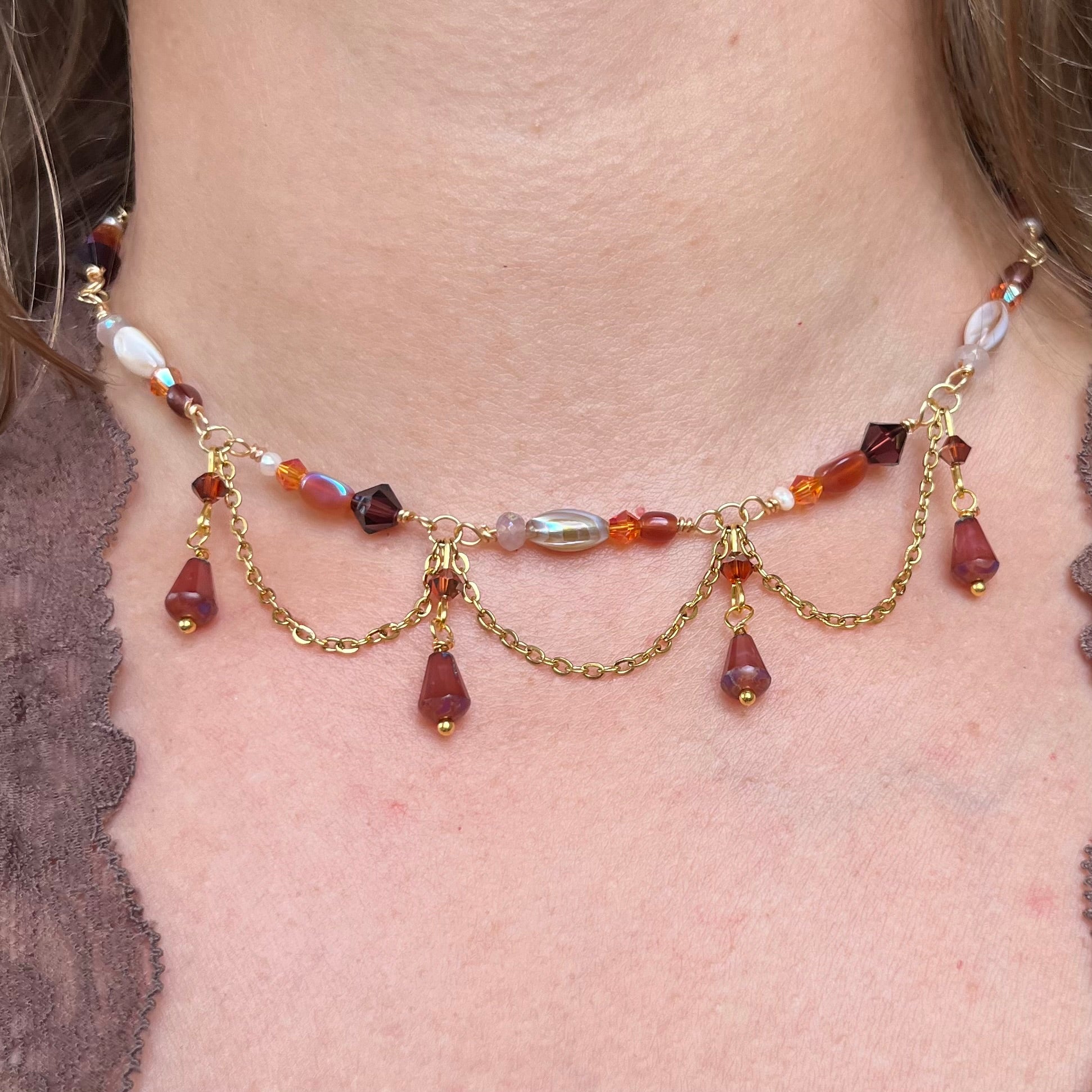 Early Autumn Harvest Choker Necklace