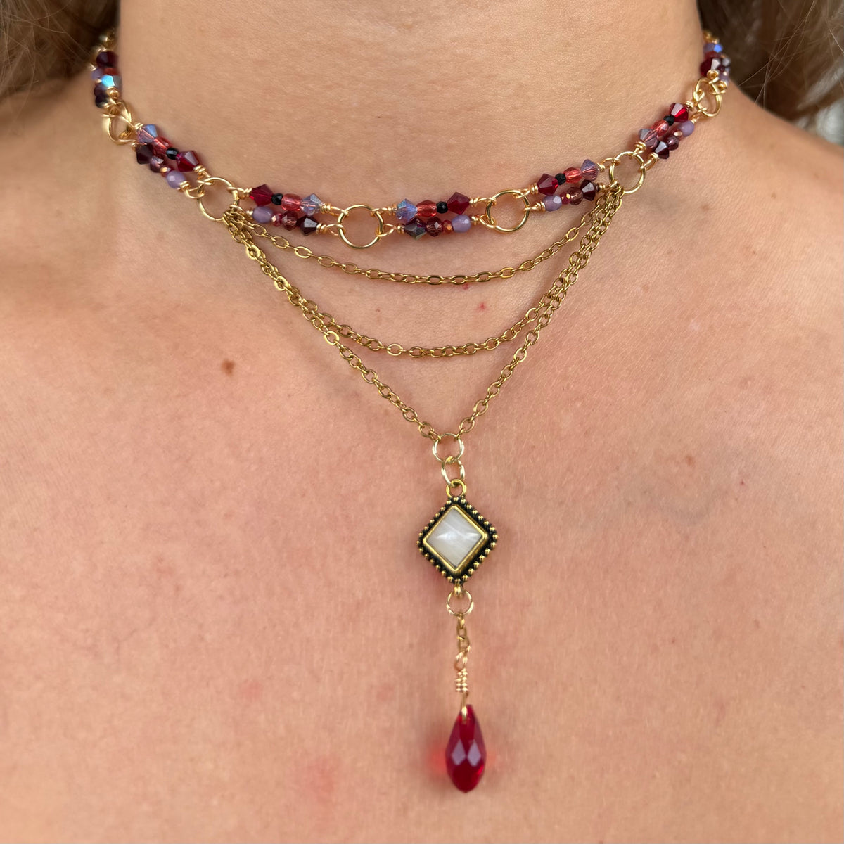 Scarlet Romance Choker Necklace