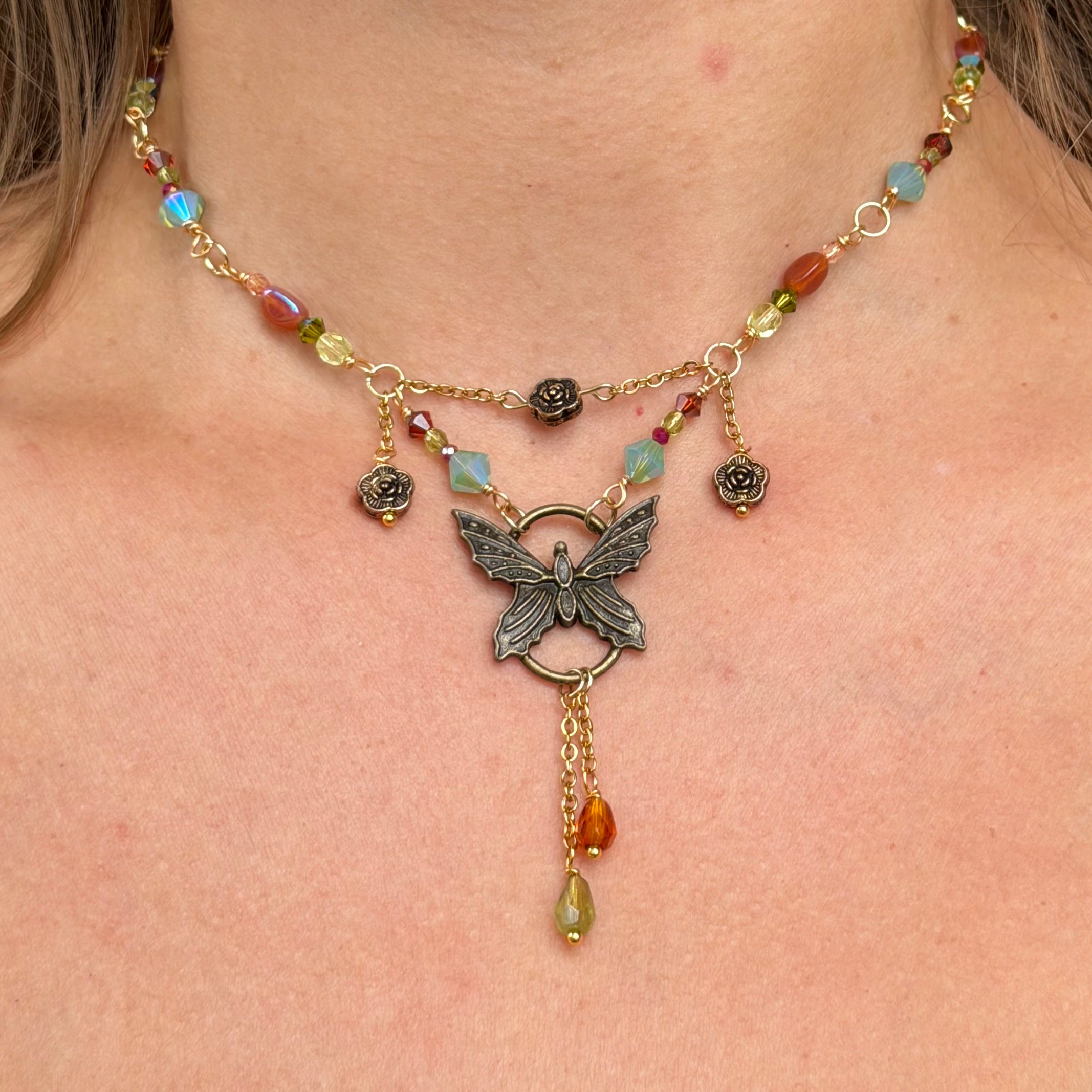 Forest Fairy Flutter Choker Necklace