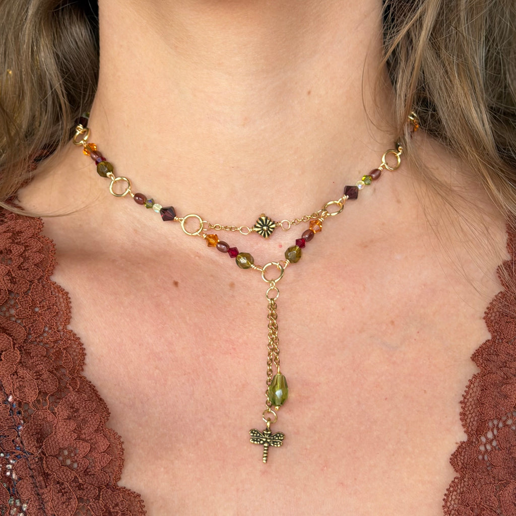 Dragonfly Dewdrop Necklace
