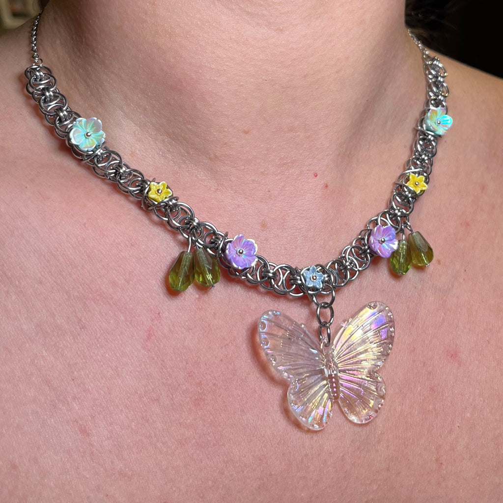 Butterfly Garden Chain Necklace
