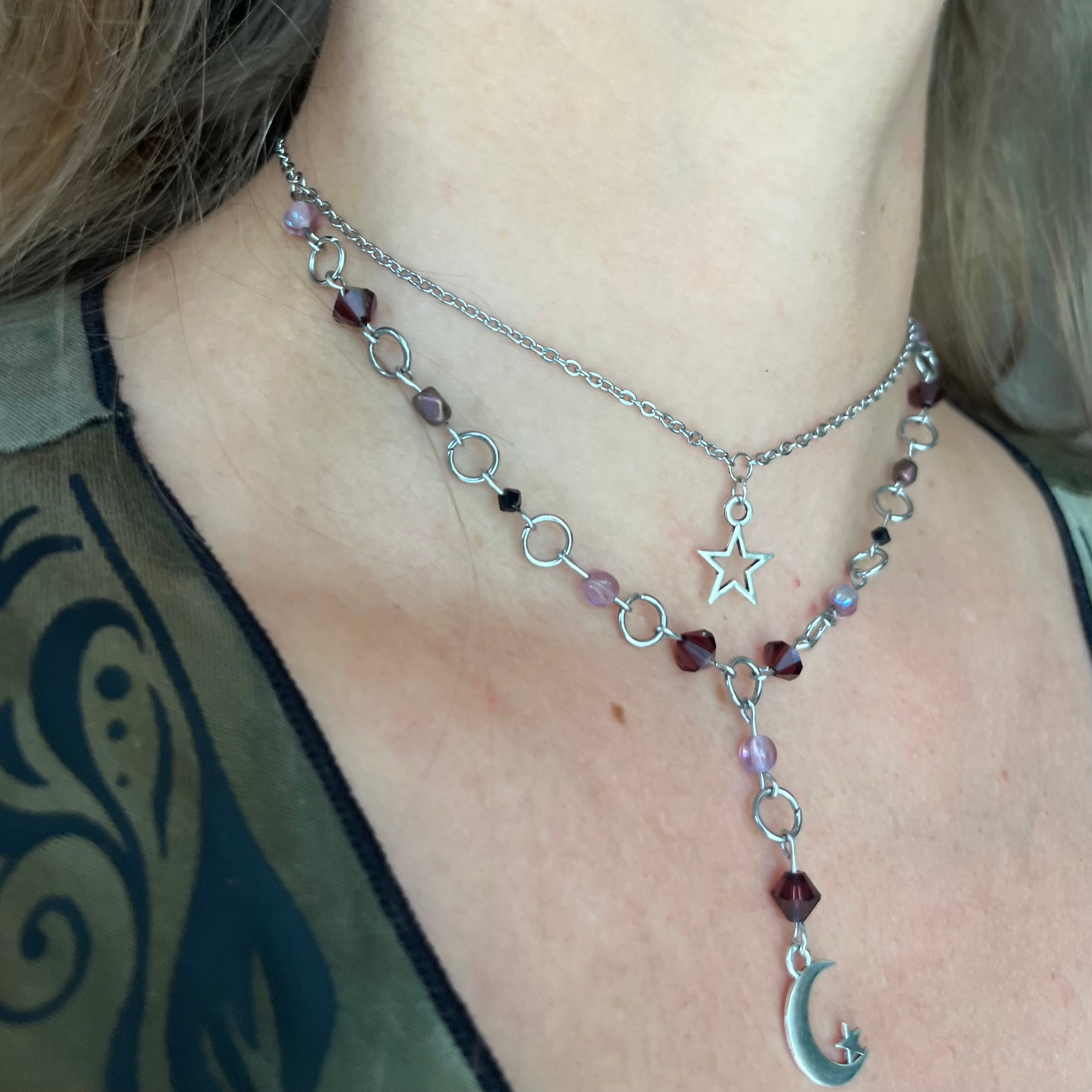 Midnight Stardust Choker Necklace