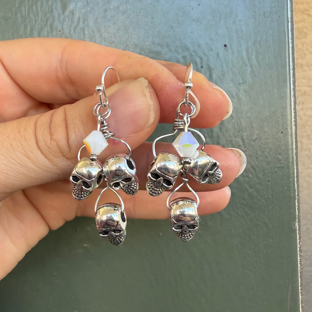 Spooky Skull Dangle Earrings