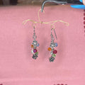 Spring Meadows Earrings: Colorful Spring Colored Earrings with Flower Beads