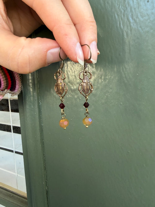 Beetle Dangle Earrings