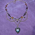 Black Heart Pendant Choker Chain Necklace