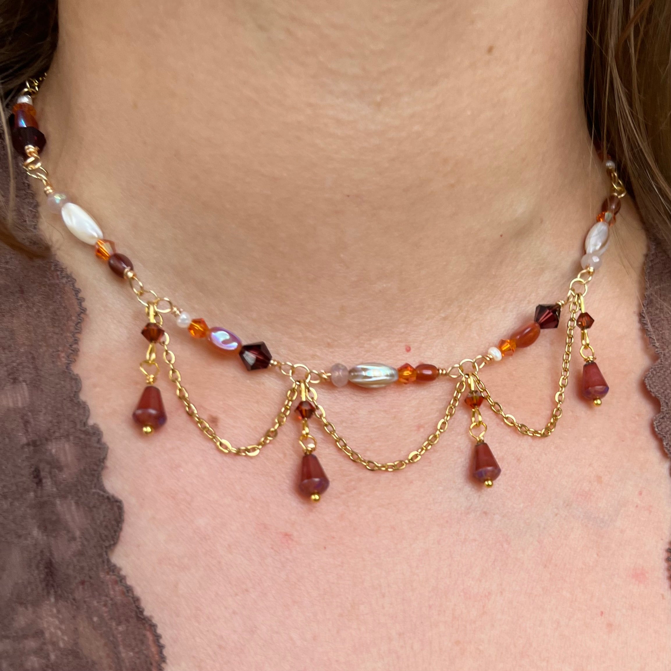 Early Autumn Harvest Choker Necklace