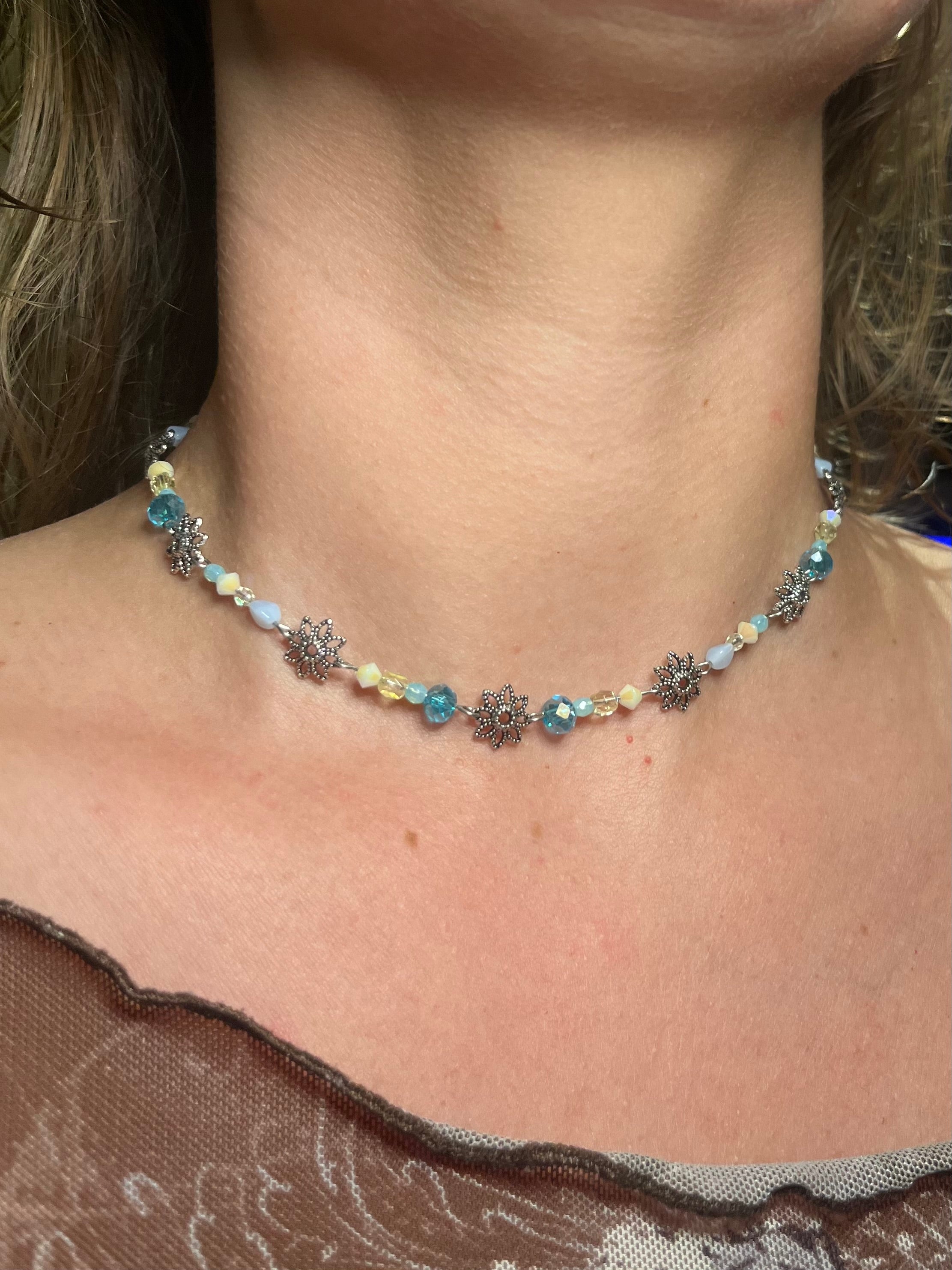 Lagoon Bloom Choker Necklace