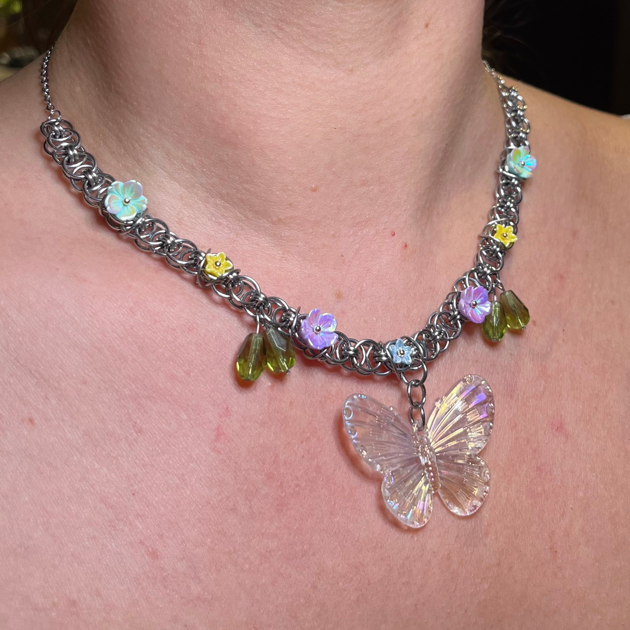 Butterfly Garden Chain Necklace
