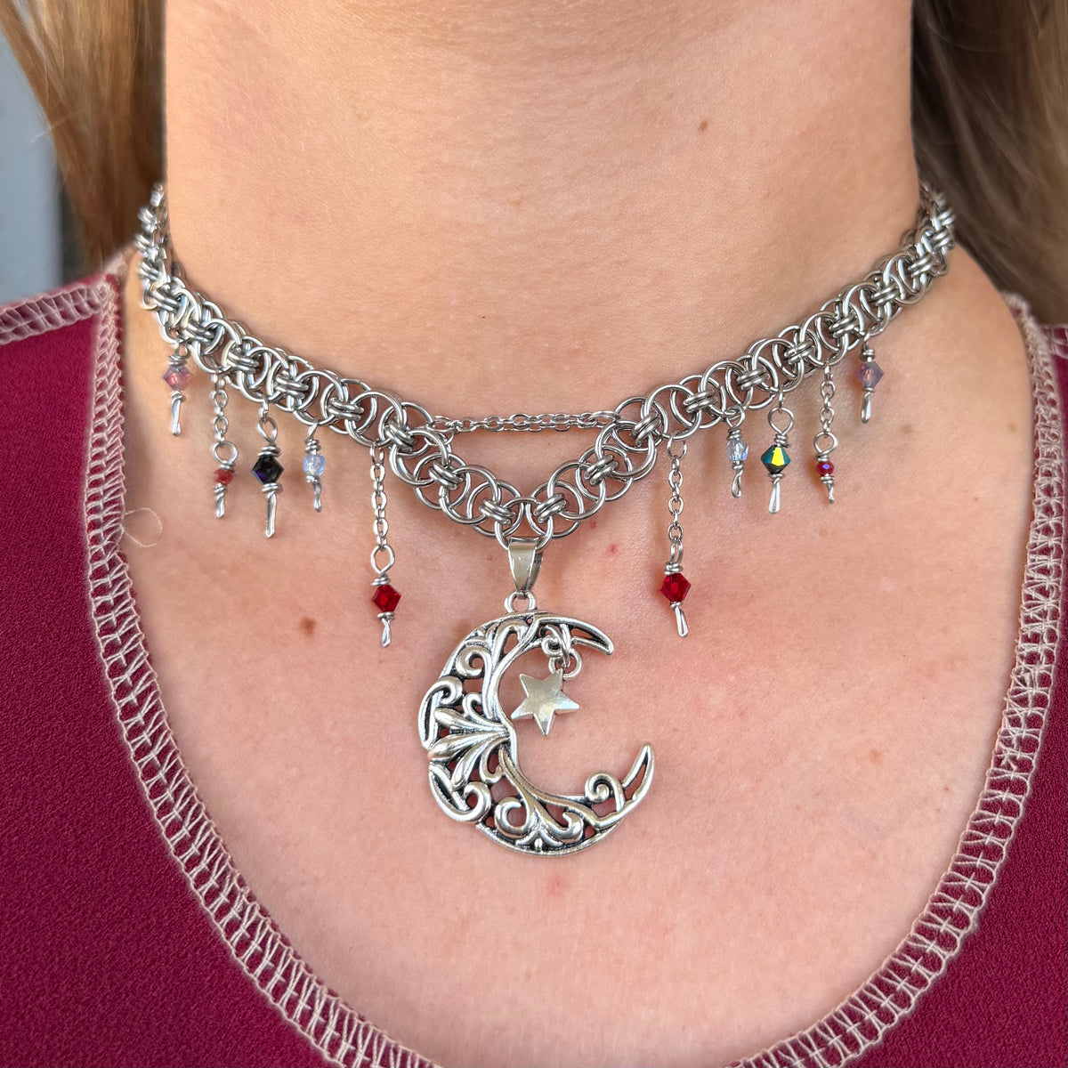 Moody Moon Choker Necklace