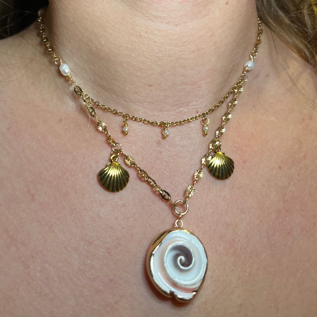 Stella Maris Pearl and Shell Necklace