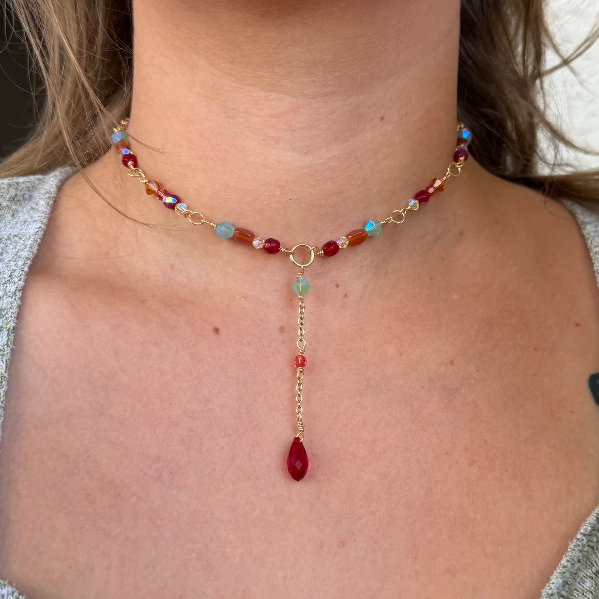Sweet Candy Drop Choker Necklace