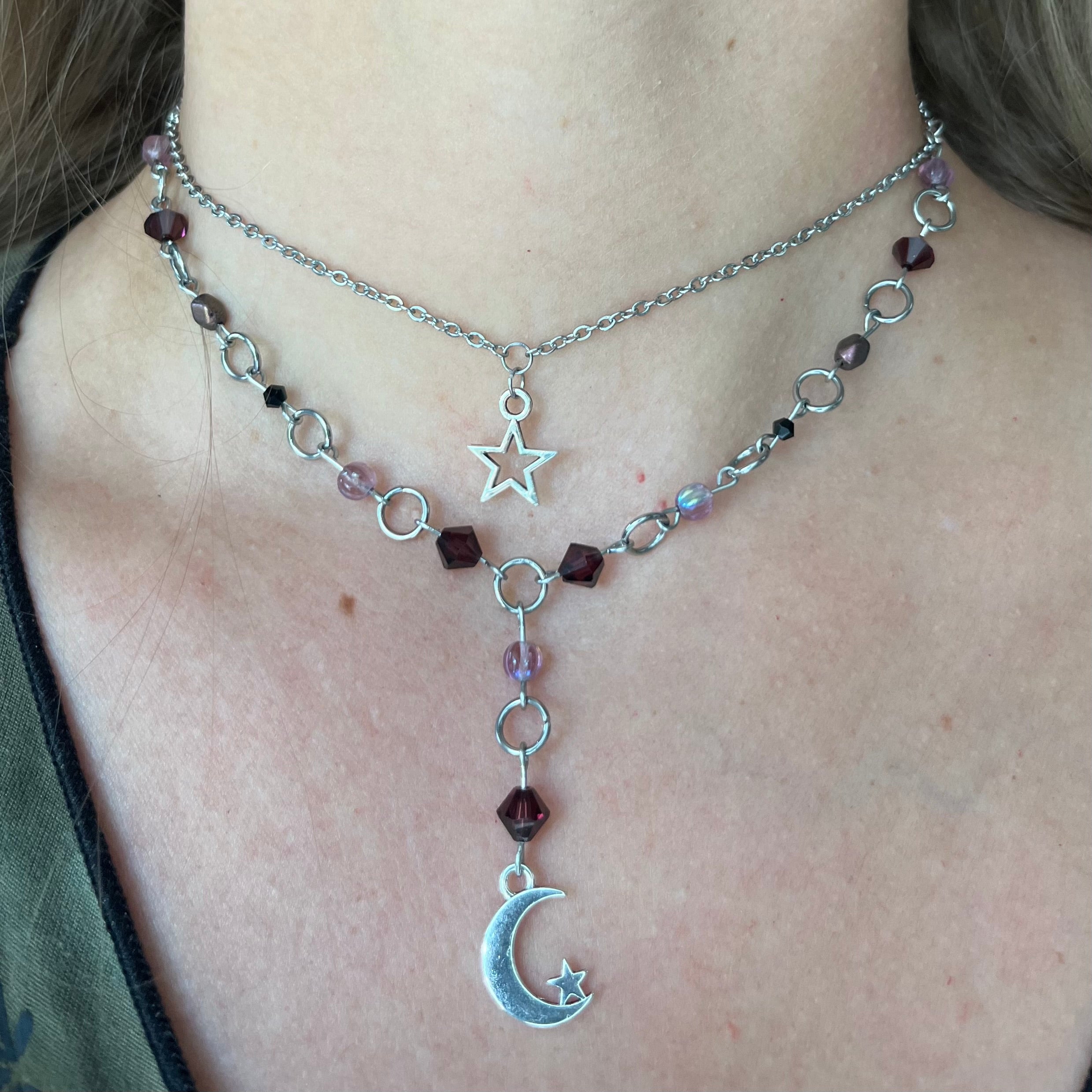 Midnight Stardust Choker Necklace