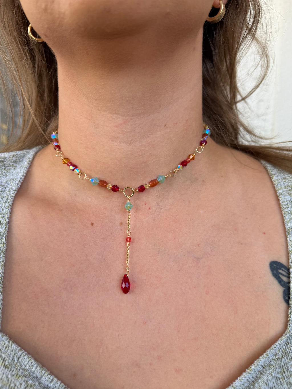 Sweet Candy Drop Choker Necklace