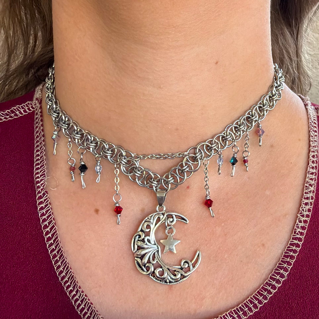 Moody Moon Choker Necklace