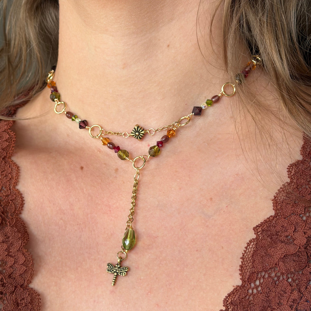 Dragonfly Dewdrop Necklace