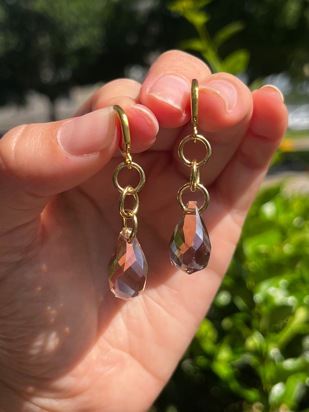 Sun Catcher Teardrop Earrings