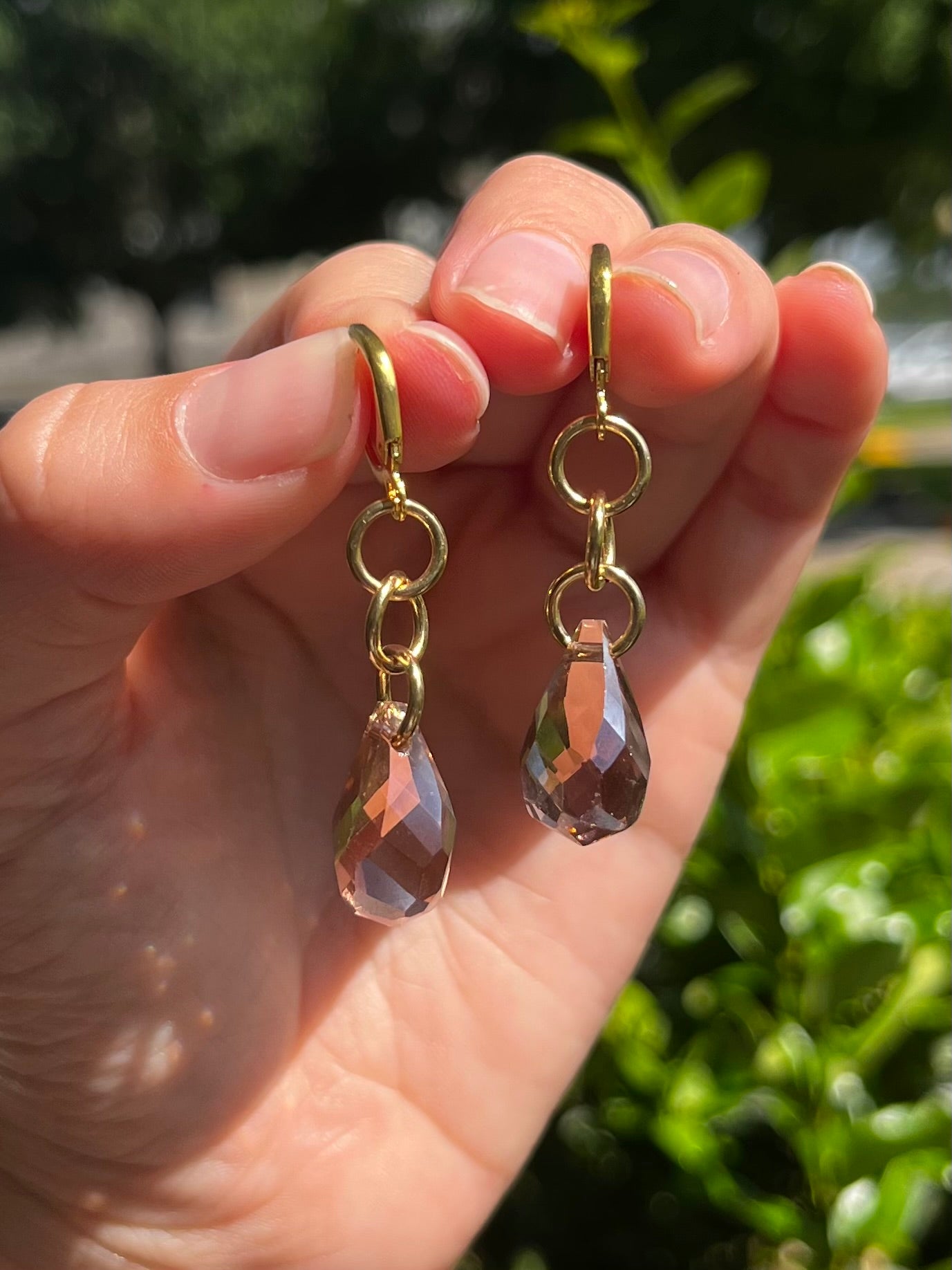 Sun Catcher Teardrop Earrings