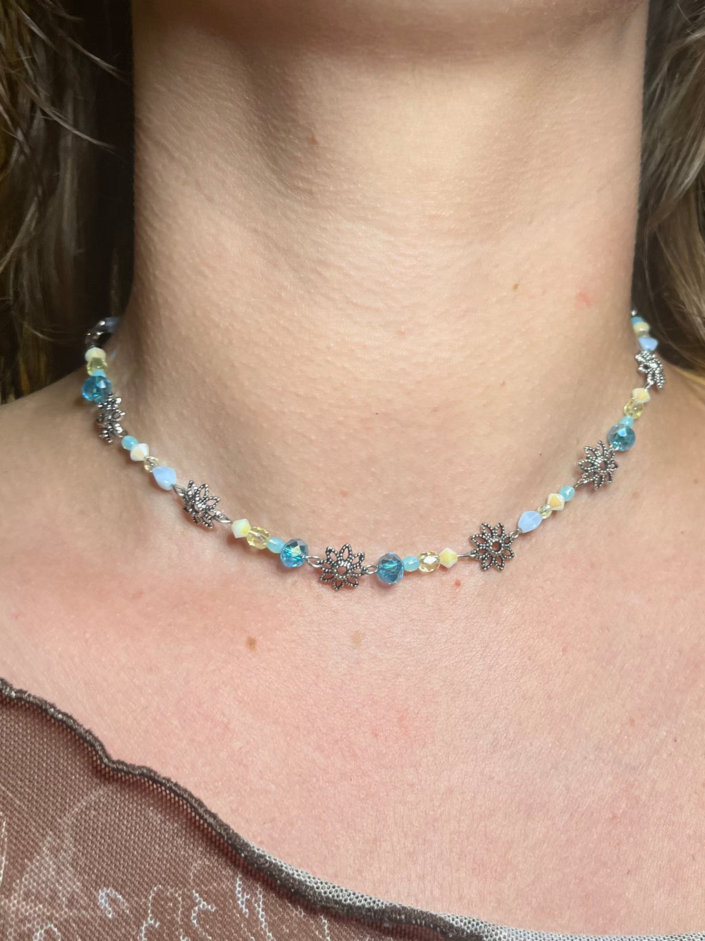 Lagoon Bloom Choker Necklace