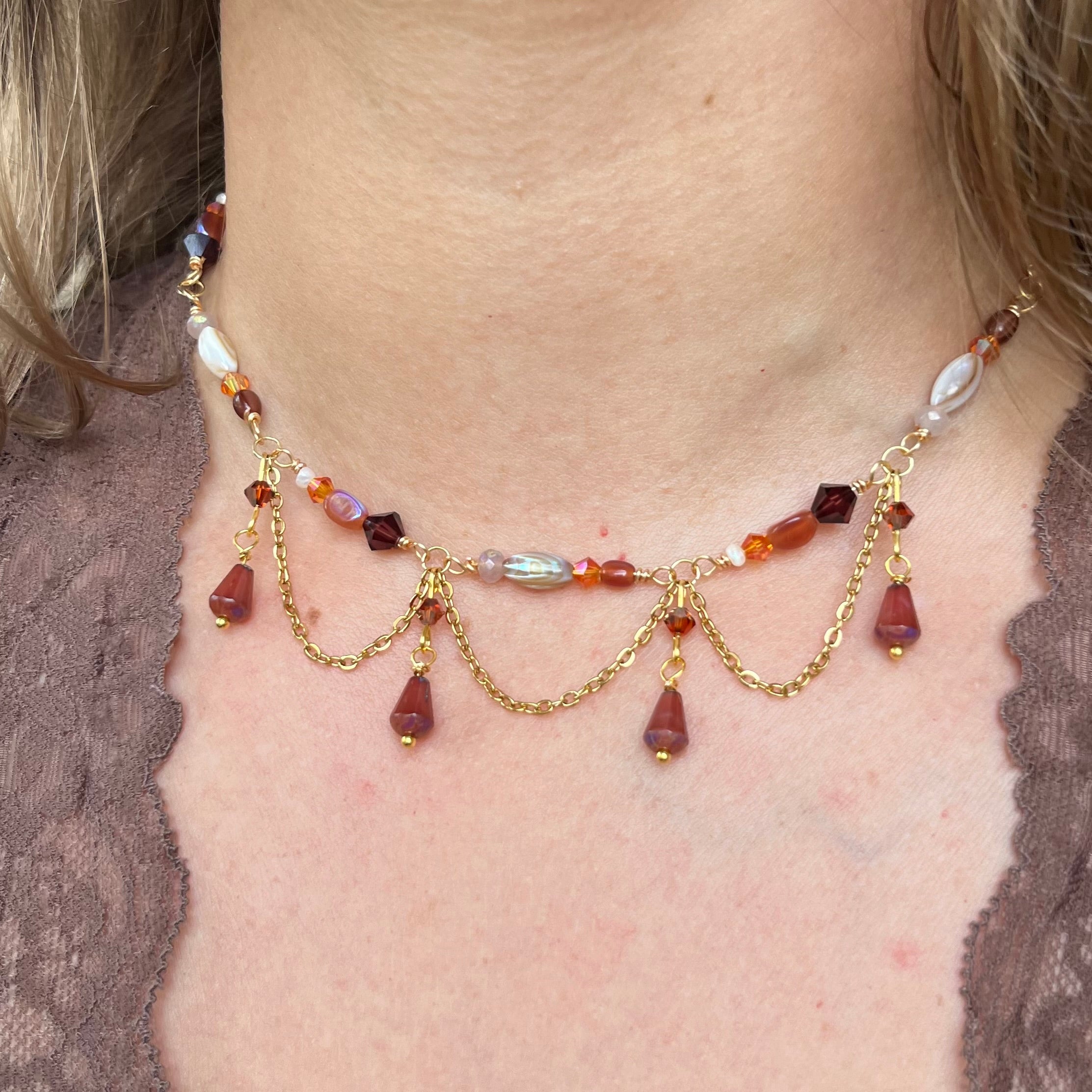 Early Autumn Harvest Choker Necklace
