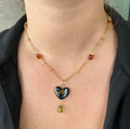 Emerald Teardrop Sweetheart Necklace