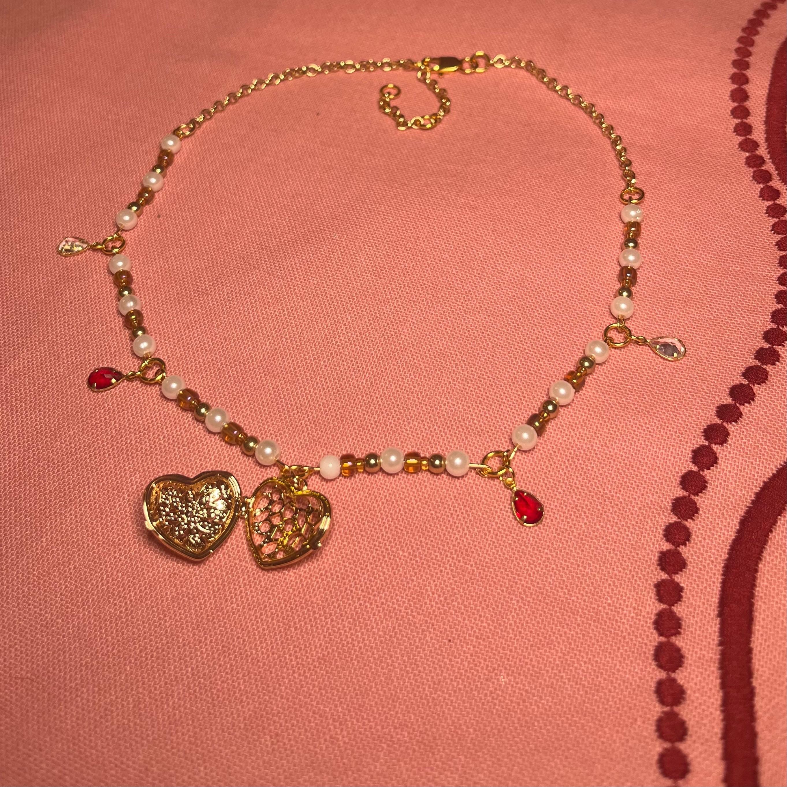 Heart Locket Choker Necklace