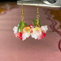 Bouquet of Flowers Earrings: Spring Themed Flower Dangle Earrings