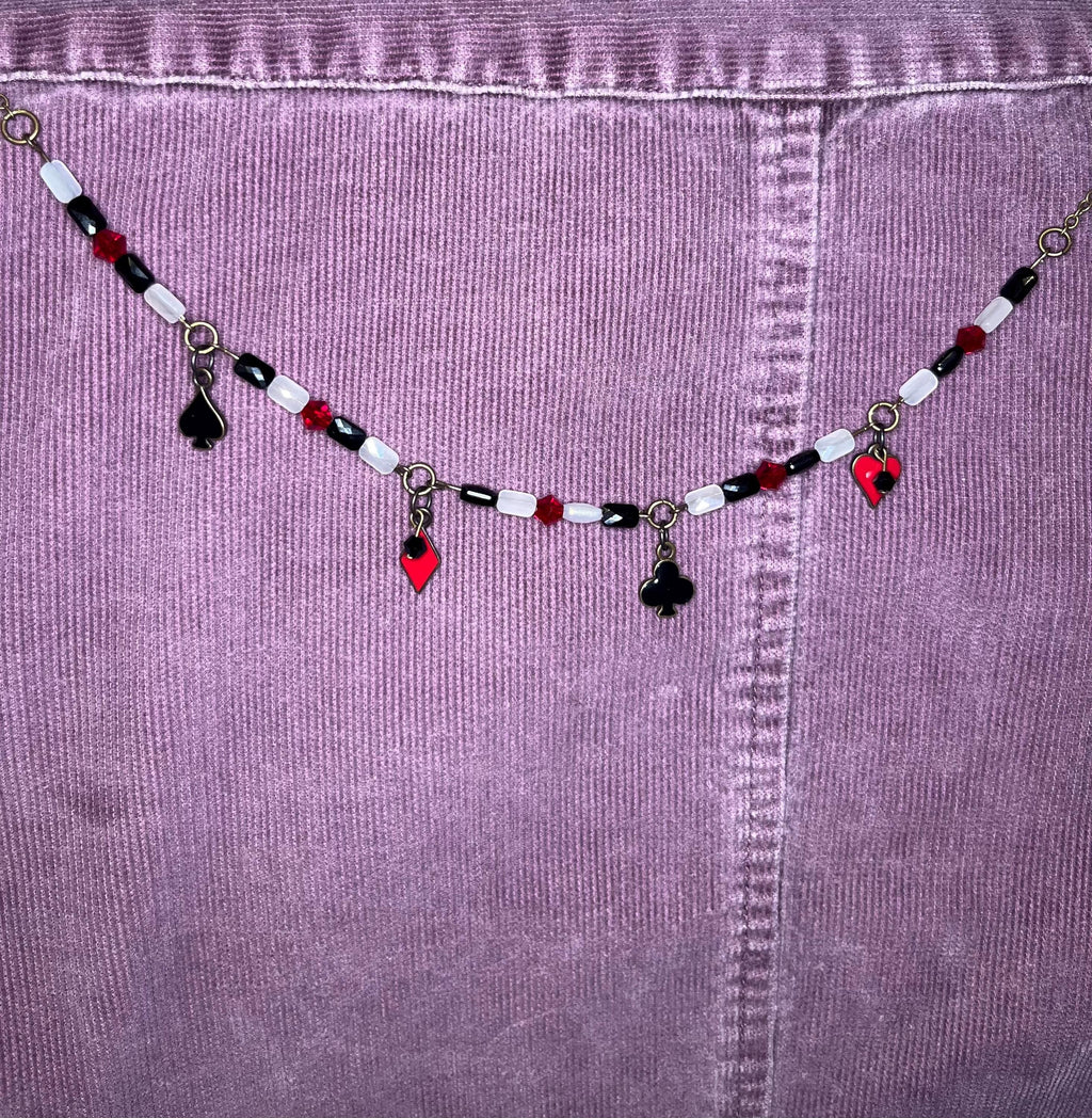 The Four Suits Red and Black Choker Necklace