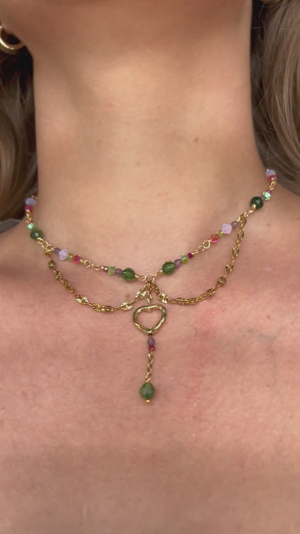 Watermelon Season Heart Necklace