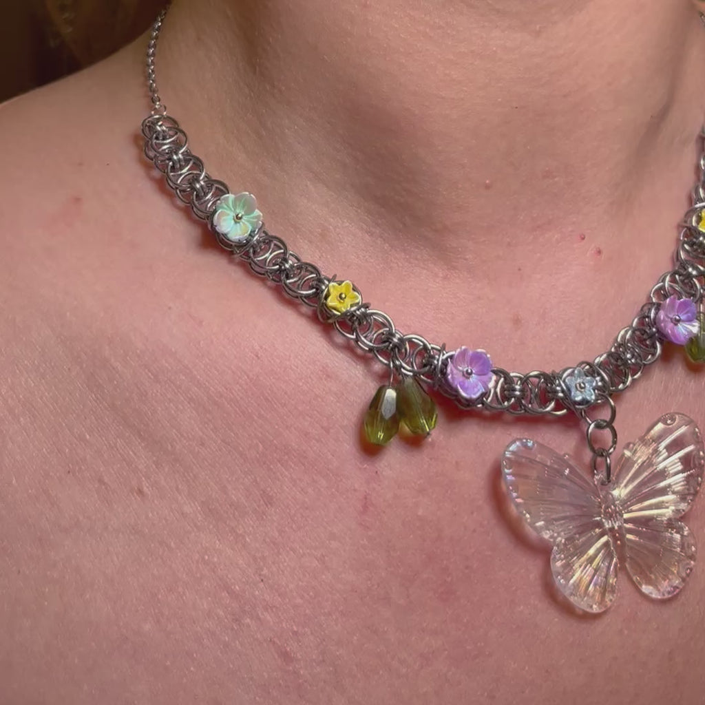 Butterfly Garden Chain Necklace