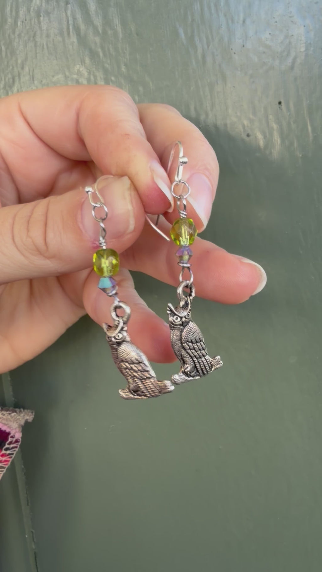 Midnight Owl Dangle Earrings