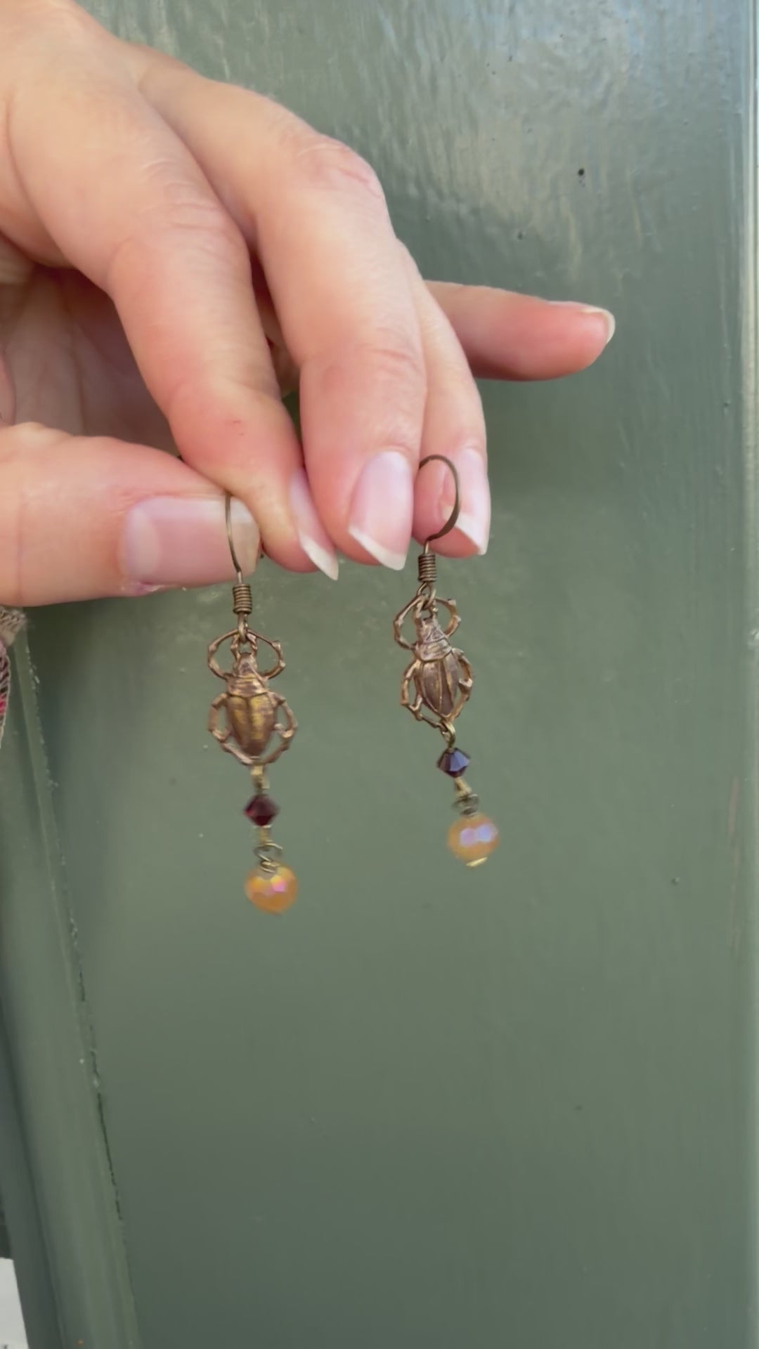 Beetle Dangle Earrings