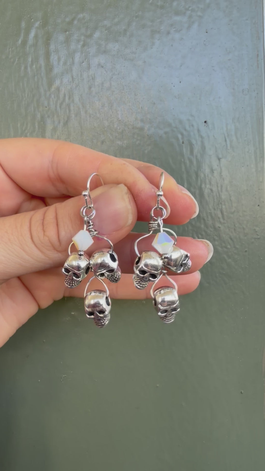 Spooky Skull Dangle Earrings