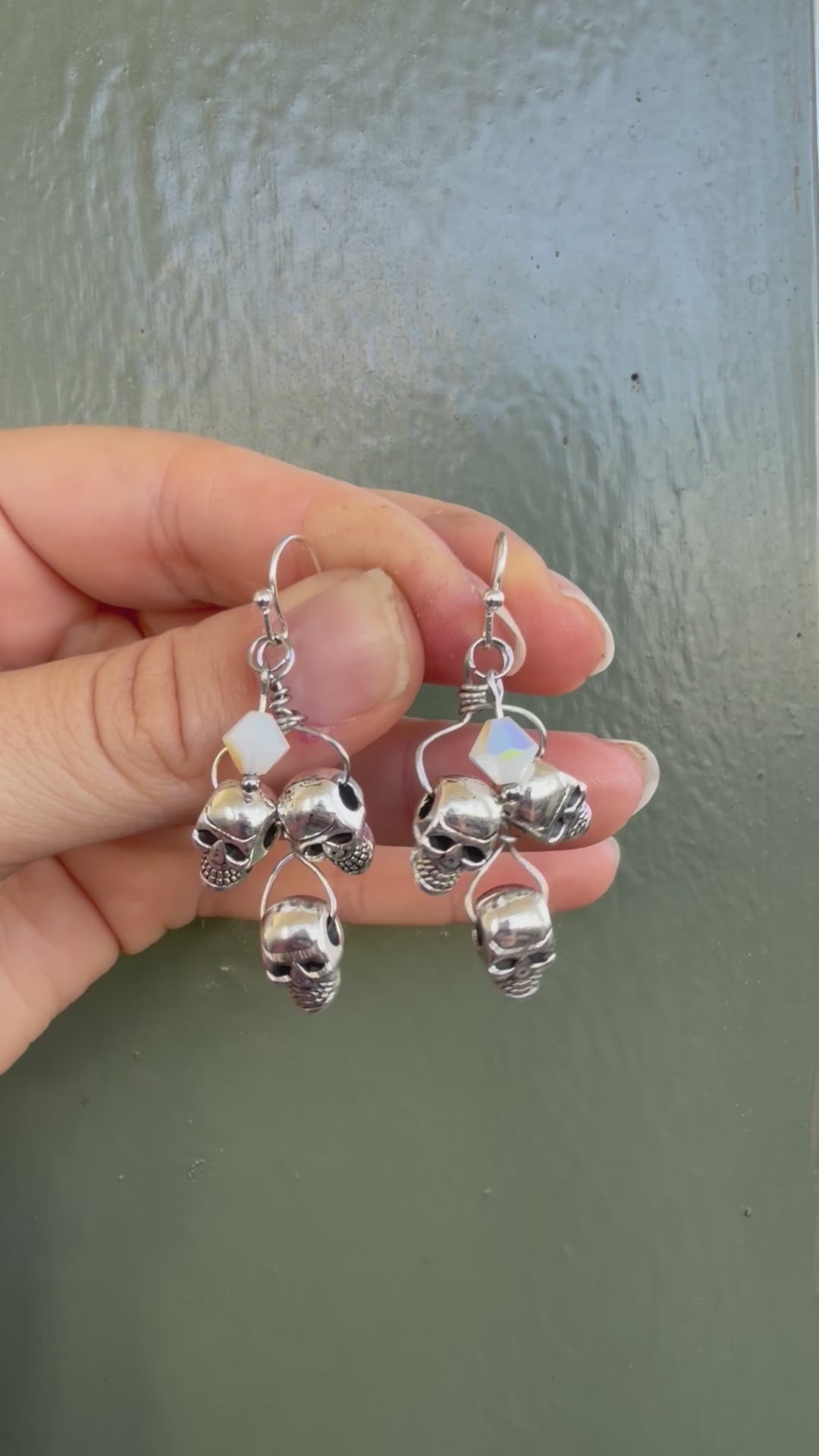 Spooky Skull Dangle Earrings